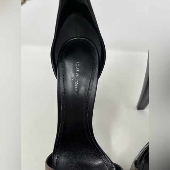 Louis Vuitton Afterglow LV Studded Monogram Platform Sandal High Heel size 40 EU - Picture 4 of 8